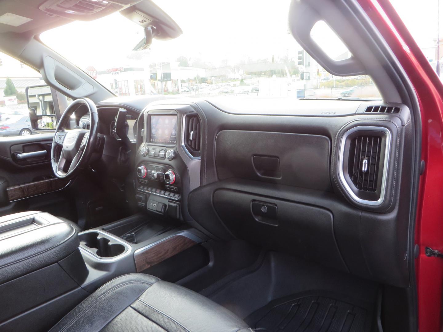 2021 MAROON /BLACK GMC Sierra 3500HD Denali (1GT49WEY1MF) with an Duramax 6.6L Turbo Diesel engine, 10 speed transmission, located at 2630 Grass Valley Highway, Auburn, CA, 95603, (530) 508-5100, 38.937893, -121.095482 - Duramax sitting on a BDS level kit with upper control arms and Fox shocks, 20" XD wheels, and 35" Nitto Ridge Grappler tires. - Photo#52